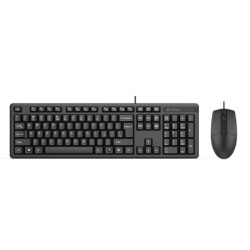 A4 TECH KR-3330 USB KABLOLU Q KLAVYE MOUSE SET SİYAH