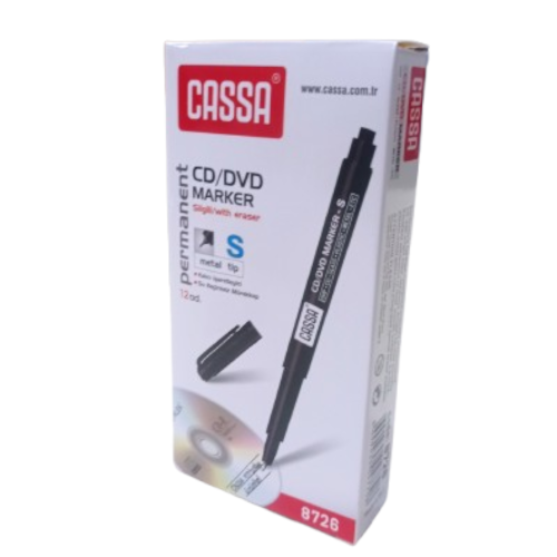 CASSA 8726 CD VE DVD PERMANENT MARKER-S TİP SİYAH